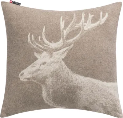 Produktbild von David Fussenegger Kissenhülle Silvretta 'Hirsch' 50 x 50 cm Rauch - Beige