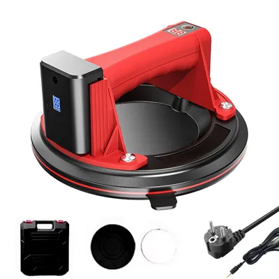 Image de Ventouse électrique à vide, capacité de charge 200 kg, diamètre 8 pouces, boîte en plastique rouge