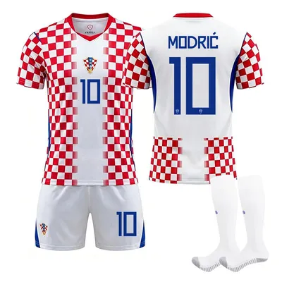 Immagine prodotto di #10 MODRIC Maglia da calcio della Croazia per i Mondiali 2026, disponibile per bambini e adulti. TAGLIA:M