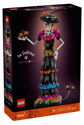 Produktbild von LEGO Ideas La Catrina - Modellbau für Erwachsene mit Skelett Figur, künstlichen Blumen & Monarchfalter Schmetterling - Deko zur Feier des Tages der Toten - DIY Geschenkidee - 21372