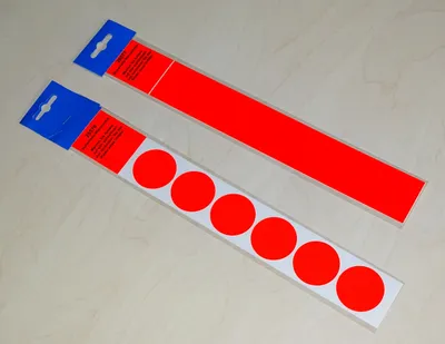 Produktbild von Hermann Schütz Aufkleber Leuchtpunkte neonrot Bogengröße: 330x45mm, 6 Motive