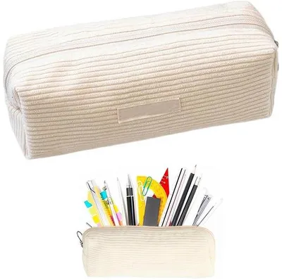 Imagen del producto de Unyqoos® Estuche para bolígrafos de cuerda: un estuche elegante fabricado en tejido de cuerda, con gran capacidad para 30-40 bolígrafos, ideal para estudiantes, universitarios y adolescentes
