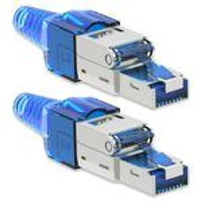 Produktbild von Netzwerkstecker Cat7 CAT 7 RJ45 Stecker 2x Steckverbinder werkzeuglos geschirmt
