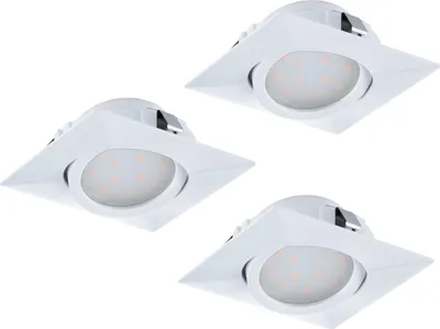 Produktbild von PINEDA Einbauleuchte Einbaulampe Deckenlampe Deckenleuchte - L8,4 x B8,4 x ET40 cm - weiß - 3X4,9W inkl. - IP20