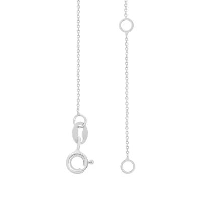 Produktbild von 585er Weissgold Kette mit Herz und Infinty