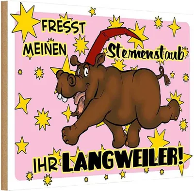 Produktbild von vianmo Holzschild 12x18 cm Fresst meinen Sternenstaub Dekoration