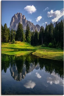 Produktbild von ARTland Leinwandbild Sommer in Südtirol - Dolomiten Größe: 20x30 cm