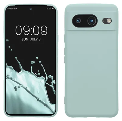 Produktbild von kwmobile Slim Case kompatibel mit Google Pixel 8 Hülle - Handyhülle aus Silikon in Cool Mint