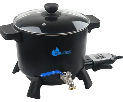 Wachsschmelztopf 7L, elektrisch, 1000W, 60-150°C, Aluminium, schwarz