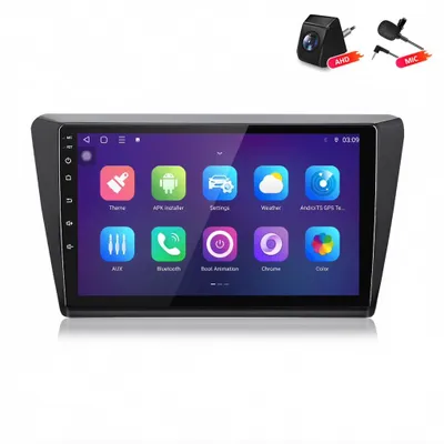 Produktbild von Android Autoradio mit Rückfahrkamera für Skoda Rapid Spaceback 2012-2020 Wireless CarPlay Android Auto 8Core 6+128GB 4G LTE GPS Navigation 9 Zoll