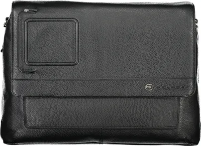 Produktbild von Stilvolle schwarze Herrenumhängetasche für Laptop mit vielen Fächern