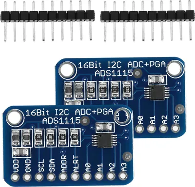 Produktbild von 2er-Set ADC 16 Bit I2C ADC Entwicklungsboard Analog-Digital-Wandlermodul für Mikrocontroller