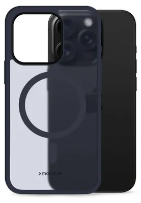 Productafbeelding van Mobilize Hybrid Pro Schokbestendig hoesje voor iPhone 16 Pro - MagSafe-compatibel Blauw