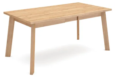 Esstisch 167x90 cm für 8 Personen, Melamin, Holzbeine, Eiche