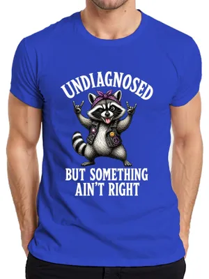 Obrázek produktu pro Tričko "Undiagnosed But Something Ain't Right Rocker Statement Sarkasmus", modrá barva, velikost M