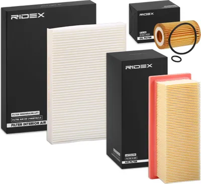 Produktbild von RIDEX Filterset Inspektionspaket Filtersatz für RENAULT CLIO II (BB0/1/2, CB0/1/2) KANGOO (KC0/1) KANGOO Express (FC0/1) Thalia I (LB)