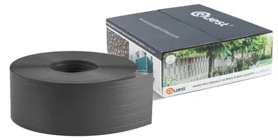 Zdjęcie produktu dla Taśma ogrodzeniowa QUEST z PVC, 10 cm, wąska listwa do ogrodzeń panelowych klasy premium, 900 g/m², antracyt RAL 7016