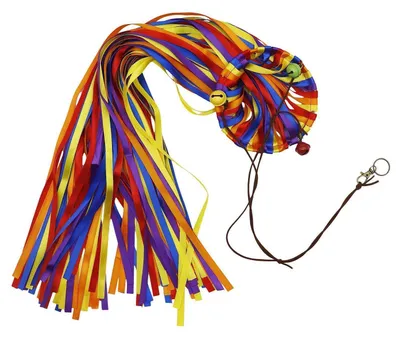 Image de Ruban de soie coloré arc-en-ciel, idéal pour décoration d'extérieur, longueur 114 cm, pour jardin, balcon ou terrasse