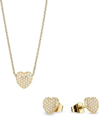 Zdjęcie produktu dla Zestaw biżuterii ze stali szlachetnej – serce – BERING Model: 468-768-Gold