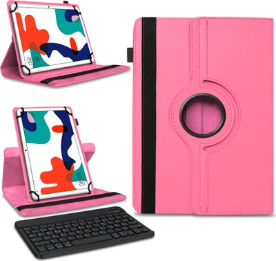 Produktbild von Tablet Tasche Hülle Huawei MatePad T10 9.7 Schutzhülle Bluetooth Tastatur QWERTZFarben:Pink