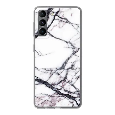 Produktbild von MuchoWow® Handyhülle Schutzhülle Hülle für Samsung Galaxy S21 Marmor - Weiß - Stein Silikon Softcase Handy Hülle - Softcase