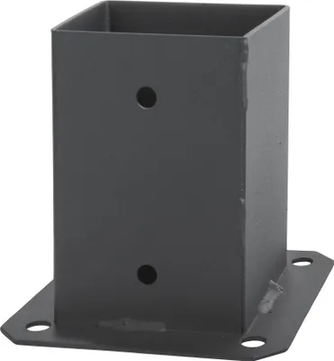 Produktbild von ADGO Aufschraubhülse Pfostenträger, Bodenanker für Holzpfosten, Graphit 120x120mm