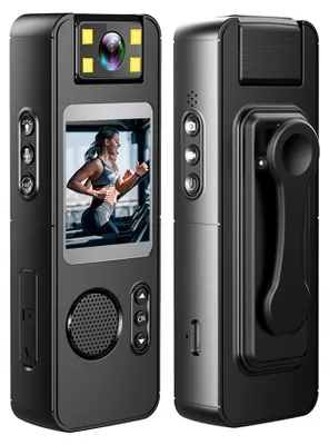 Produktbild von 1080P-Koerperkamera mit Audio- und Videoaufzeichnung Tragbare Koerperkamera WiFi-Kamera Camcorder mit um 180¡ã drehbarem Objektiv LED-Fuelllichter Rueckclip fuer Strafverfolgungsbeamte Lieferung Persoenliche Reisen Outdoor-Sportaufzeichnung