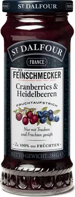 Produktbild von St. Dalfour Fruchtaufstrich aus Frankreich mit Cranberries & Heidelbeeren