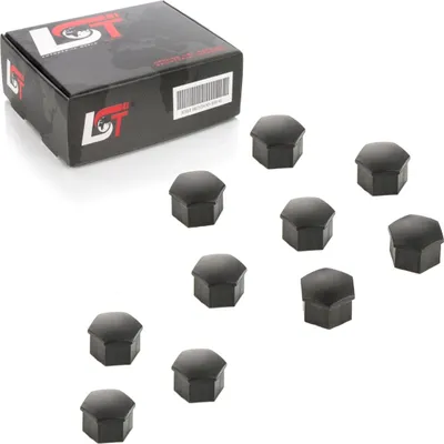 Produktbild von 10x Radschrauben Kappen Radschraubenkappen 17 mm schwarz für AUDI PORSCHE