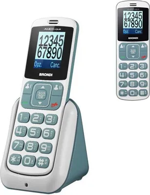 Zdjęcie produktu dla Brondi Amico Home, Klasyczny, Dual SIM, 4,5 cm (1.77"), Bluetooth, 600 mAh, Srebrny