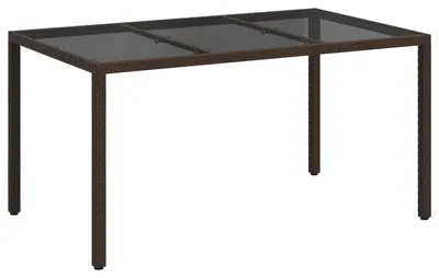 Produktbild von vidaXL Gartentisch Braun 150 x 90 x 75 cm Poly-Rattan