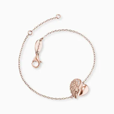 Produktbild von Engelsrufer ERB-LILHEARTWING-R Armband Herzflügel Rosé Plated