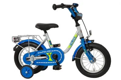 Produktbild von Bachtenkirch Kinderfahrrad 12,5" Polizei silber-blau