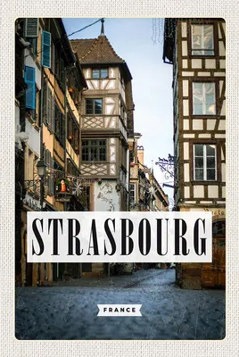 Immagine prodotto di vianmo Insegna in legno 18x12 cm Strasbourg France la petite Panorama
