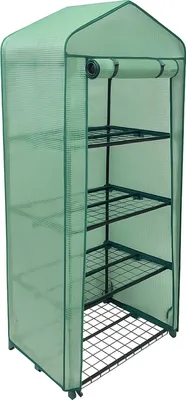 Obrázek produktu pro Mini skleník / fóliový skleník se 4 policemi a polyetylenovou fólií PE Zahrada Pěstování rostlin Skleník Skleník na rajčata Rostlinný skleník