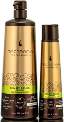 Obrázek produktu pro Macadamia Ultra Rich Moisture, Ženy, Profesionální kondicionér, Lámavé vlasy, Kudrnaté vlasy, Poškozené vlasy, Proti kudrnacení, Rozplétání vlasů, Hydratační, Vyživující, Ochana, Oprava, Lesklý,..., 300 ml, Láhev