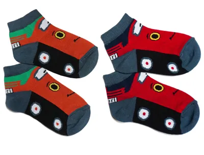 Produktbild von Kinder Sneakersocken 2-er Pack aus Baumwolle Blitz Grün Größe 23-26