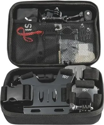 Produktbild von ISY IAA-1800 GoPro Gadget Set 29 Teilig Action Cam Zubehör Kit Schwarz