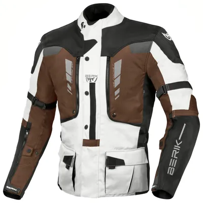 Produktbild von Berik Ferpho wasserdichte Motorrad Textiljacke, schwarz/braun, 58