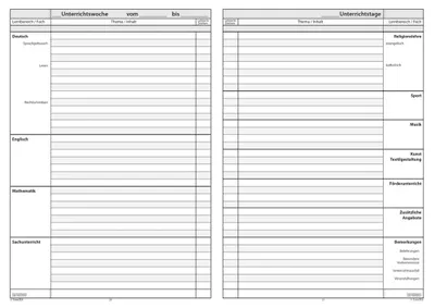 Produktbild von TimeTEX Klassenbuch A4-Plus, Grundschule, grün