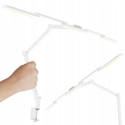 Produktbild von LED Gelenkarm Schreibtischlampe Weiß 105 cm
