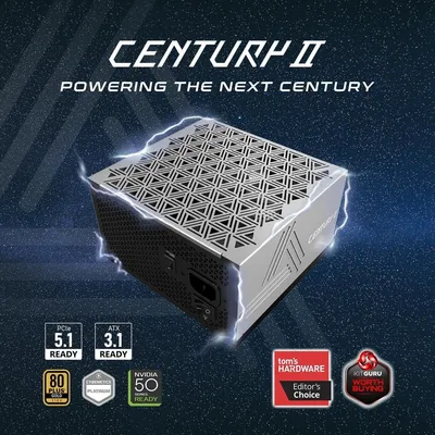Immagine prodotto di MONTECH Netzteil Century II 80+ Gold ATX 3.1 Silber - PC-/Server Netzteil - ATX