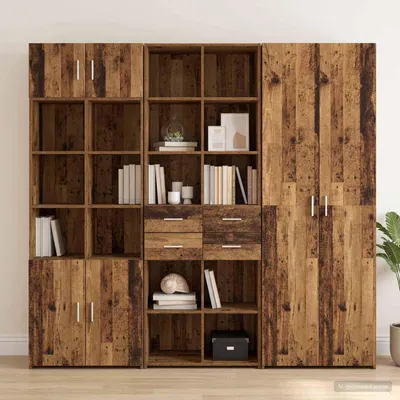 Immagine prodotto di vidaXL Libreria in legno massello, 30 x 42,4 x 185,2 cm