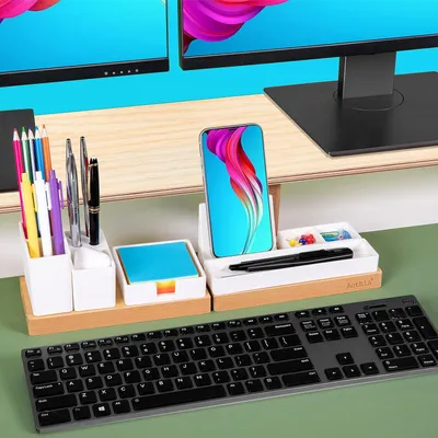 Produktbild von Famanu Büro Organizer – Hochwertige Materialien – Schwarz/Weiß