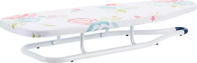 Produktbild von Amazon Basics Tisch-Bügelbrett, 77 x 29 cm, Weiß, Geblümt