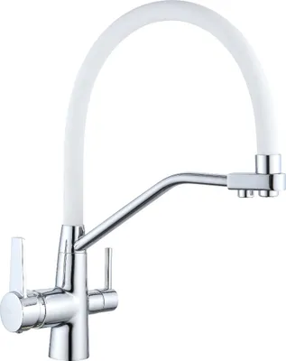 Produktbild von Mexen Duo Küchenarmatur, Chrom/Weiß - 671701-02