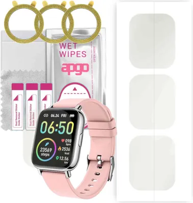 Produktbild von apgo 3 Stück Schutzfolie, Matt, kompatibel mit Motast P32E3  Smartwatch, Hydrogel Displayschutzfolie mit Positionierhilfe, Displayfolie, robust und kratzfest