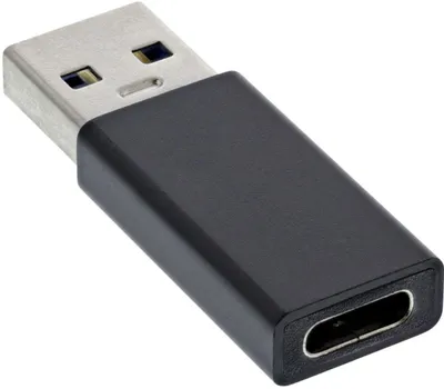 Produktbild von InLine USB 3.2 Gen.2 Adapter, USB-A Stecker auf USB-C Buchse, USB A male, USB 3.1 C, Schwarz