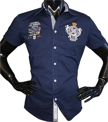 Produktbild von Brandneu Designer Kurzarm Hemd CARISMA uni CRM9009 Navy S