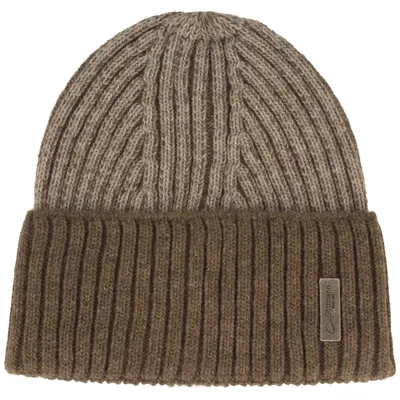 Göttmann breitgestrickte Mütze mit Umschlag Made in Italy in braun